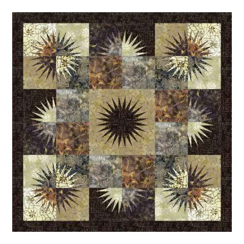 Haystack Cookies 40x40 in Quilt in Coffee House Tonga Batiks $72.50 Fabric Only $92.00 Kit with Pattern