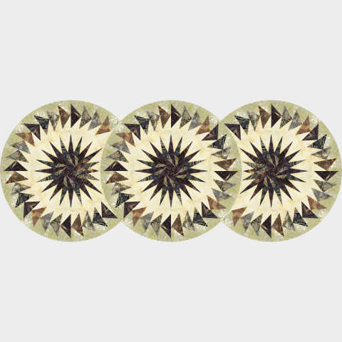 Seasonal Table Runner in Earth Tones Coffehouse Tonga Batiks