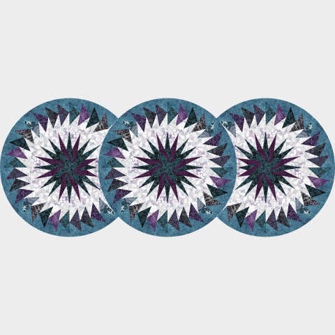 Seasonal Table Runner in Morris Mist Island Batik