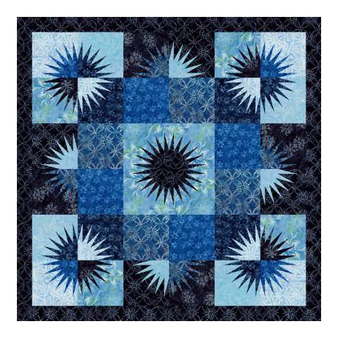 Haystack Cookies in Blueberry Tart • 40x40 $72.50 Fabric Only $92.00 Kit with Pattern