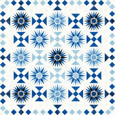 Polar Compass in Tonga Batiks Traditions Collection