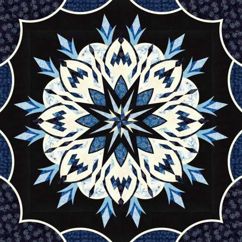 Cabaret in Blue • 3 Left $258.50 Fabric Only $355.00 Kit with Pattern