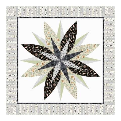 Lotus Flower Moonflower 40x40 • 3 Left $68.50 Fabric Only $98.00 Kit with Pattern