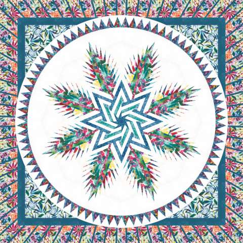 Pinecone Wreath KE in Moda's Coming up Roses