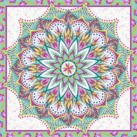 Carnival Flower Tula Pink Moongarden Queen