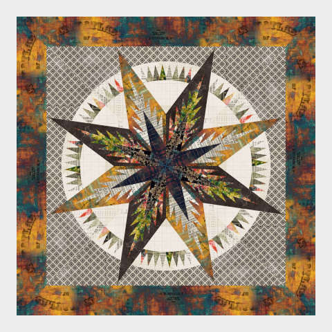 Antique Lighthouse in Tim Holtz Fabrics