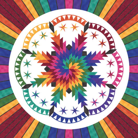 Feeling Groovy in Shadow Blush by Benartex