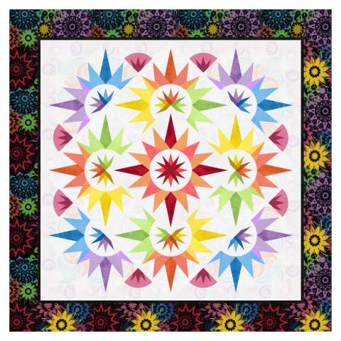 Arizona Cactus in ColorStock • 42x42 $101.50 Fabric Only $110.50 Kit with Replacement Papers $128.00 Kit with Pattern