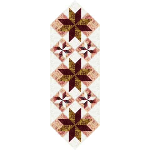 Mini Stars Table Topper in ColorStock This kit includes 3 1/4 total yards of Timeless Treasures' ColorStock fabric line. Fabric Only: $58.00 Kit with Replacement Papers: $74.00 Kit with Pattern: $90.00