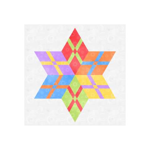 Woven Ribbon Star in ColoStock Dot Dot Star