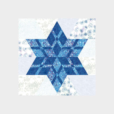 Woven Ribbon Star Hoffman Batiks Q2 Quiltworx Box 2024