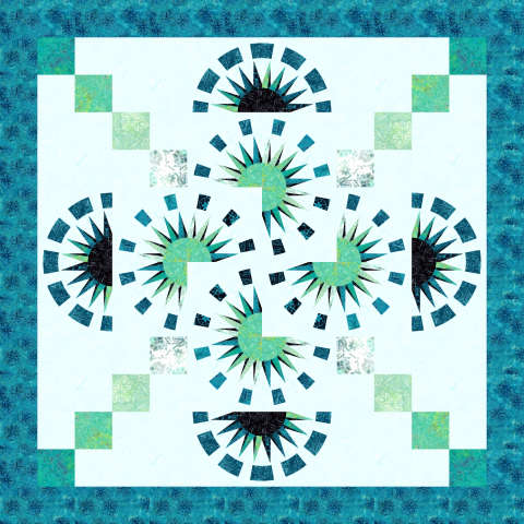 Coral Cove in Tonga Batik Gulf Coast MIni Collection by Judy and Judel Niemeyer