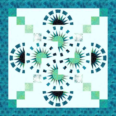 Coral Cove in Gulf Coast Tonga Batik Mini Collection