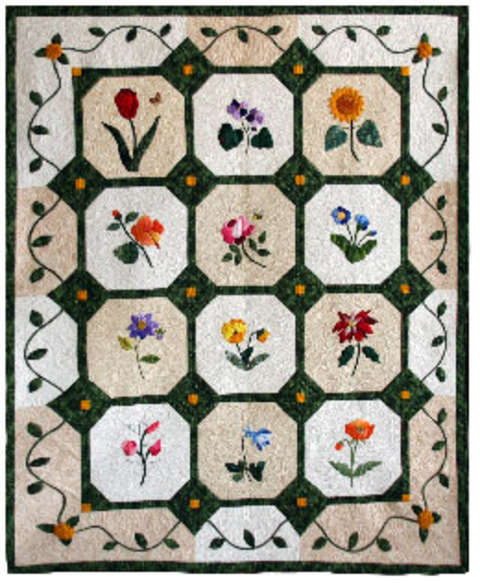 Garden Jubilee Applique Kit by Cathy Van Bruggen Designs