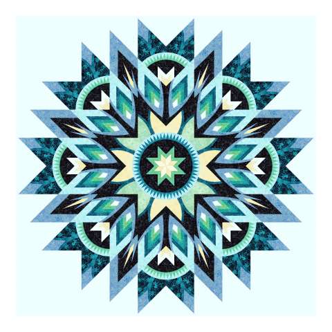 Amethyst in Gulf Coast Mini • 100x100 • 2 Left Sale: $200.20 ($286.00) Fabric Only Sale: $264.95 ($378.50) Kit with Pattern 