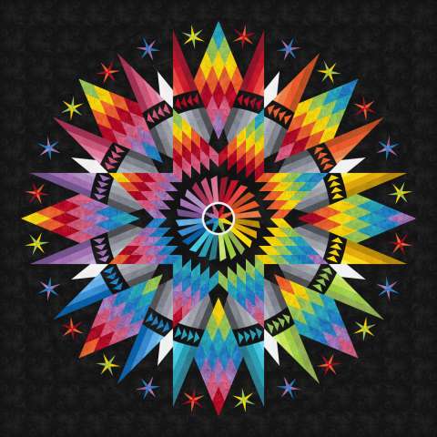 Fractured Paint Box with Caribbean Reef Strip Set This kit includes enough fabric and binding to complete the 60x77 quilt top. Fabric Only: $142.00 Kit with Pattern: $177.50