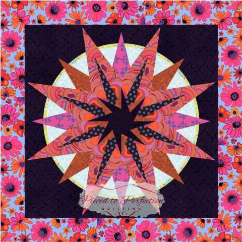 Pocket Compass - Kaffe Dark Floral Colored by Michele Everts