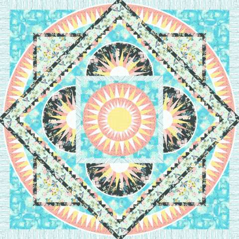 Courtyard Fountain Mixer Queen - Art Gallery Capri