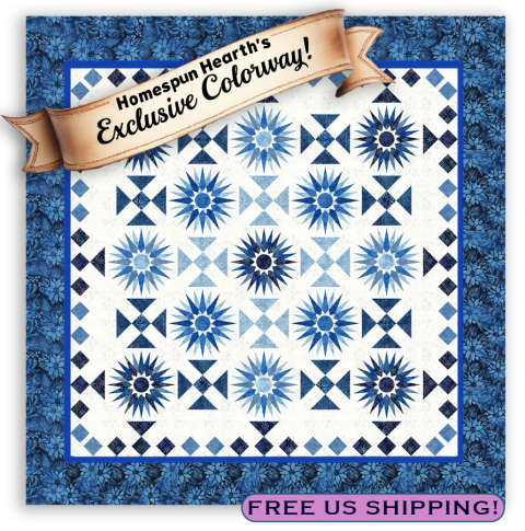 Arctic Blossom Queen Size Quilt Kit - A Polar Compass Exclusive