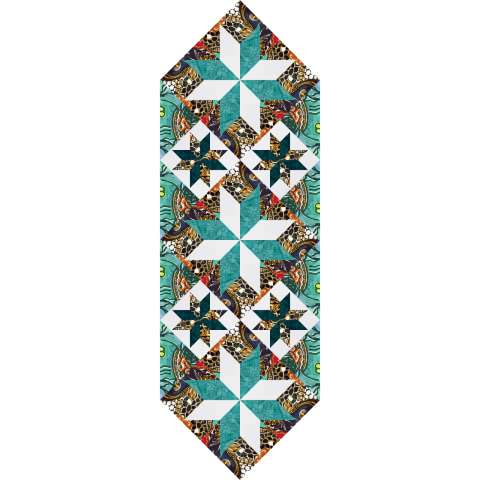 Mini Stars Table Topper in ColorStock This kit includes 3 1/4 total yards of Timeless Treasures' ColorStock fabric line. Fabric Only: $58.00 Kit with Replacement Papers: $74.00 Kit with Pattern: $90.00