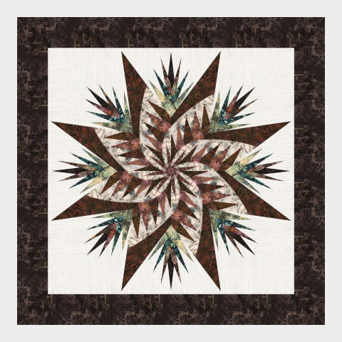 Evergreen Fern McKenna Ryan Woodland Batik Collection (Dark Version) April 2025