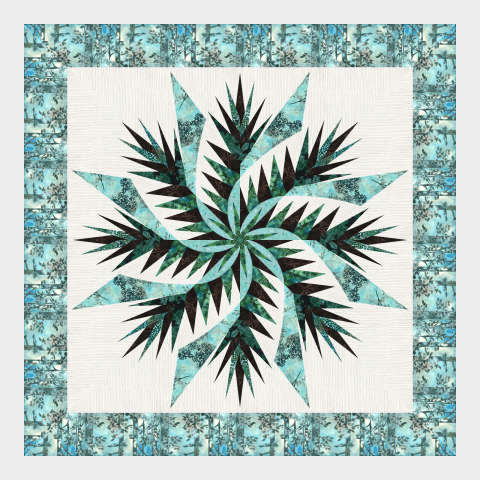Evergreen Fern McKenna Ryan Woodland Batik Collection (Light Version) April 2025