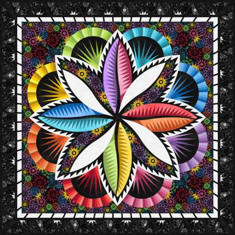 Fire Island Hosta ColorStock Collection from Judy and Judel Niemeyer This kit includes enough fabric to complete this quilt top including the binding. Fabric Only: $302.00 Kit with Replacement Papers $385.25 Kit with Pattern: $385.00