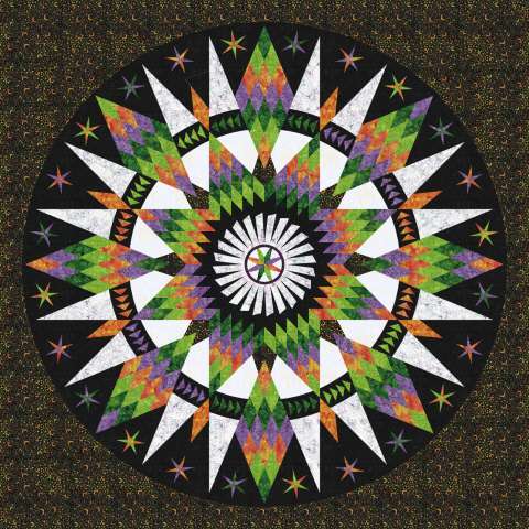 Merry Go Round in Island Batik Bootiful • 96x96 $341.50 Fabric Only $400.00 Kit with Replacement Papers $433.00 Kit with Pattern