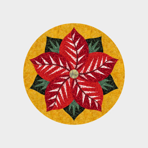 Poinsettia in Tonga Batiks Cedar and Sleighbells by Judy and Judel Niemeyer