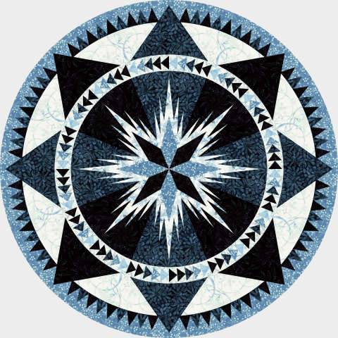 Christmas Celebration Tree Skirt Cedar and Sleighbells Tonga Baitks by Judy and Judel Niemeyer