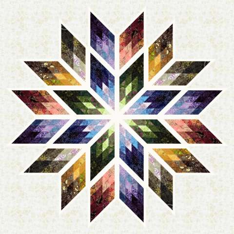 Prismatic Star in Apple Cider Strip Sets