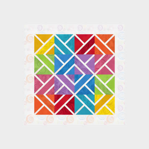 Hopscotch with Border This cover quilt kit includes (16) 10" Squares, Sashing Strips, Border, and Binding Fabric Only: $41.50 Kit with Replacement Papers: $46.00 Kit with Pattern: $55.00