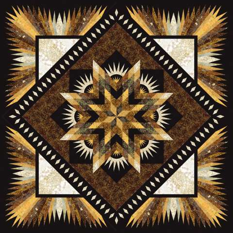 Summer Solstice Queen in the Apple Basket Tonga Batik Collection by Judy and Judel Niemeyer