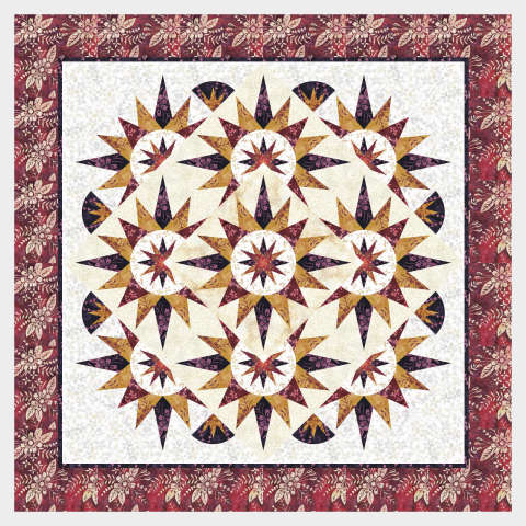 Arizona Cactus in Island Batik Fabrics designed by Tiffany Hayes