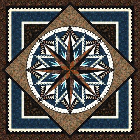 The Captain's Keep in Hoffman Batiks Cover Quilt