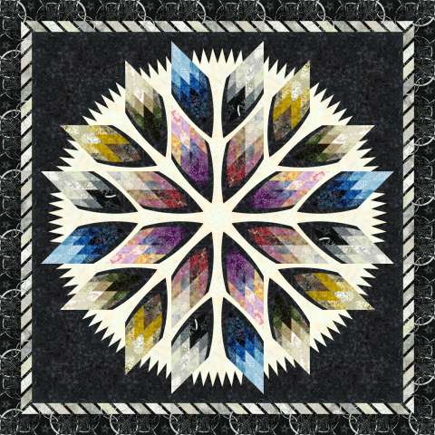 Zen Garden 2025 Special Strip Set by Quiltworx • 80x80 • 1 Left $262.00 Fabric Only $307.00 Kit with Replacement Papers $327.50 Kit with Pattern