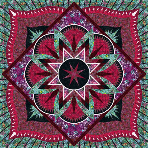 Artisan Traditions in Riley Blake Expressions Batiks Ruby and Teal