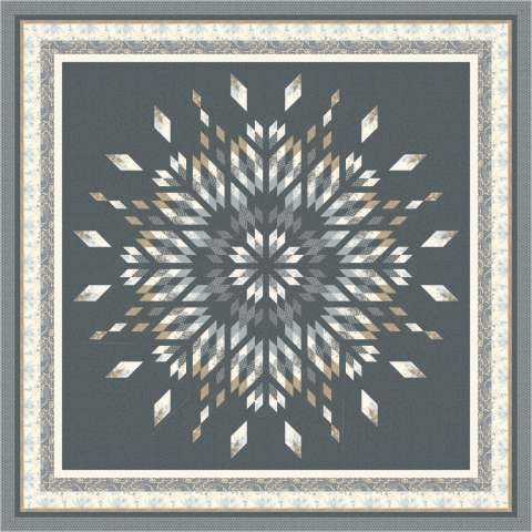 Chantilly Star Marcus Fabrics Franklin House Collection Dark in King This kit includes the fabrics and binding to complete the quilt top. Fabric Only: $329.00 Kit with Replacement Papers: $376.25 Kit with Pattern: $442.00