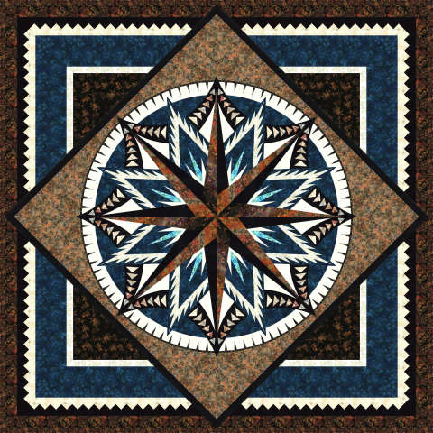 The Captains Keep in Hoffman Batiks Cover Quilt
