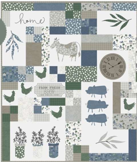 Farmhouse Quilt Kit (for Machine Embroidery)