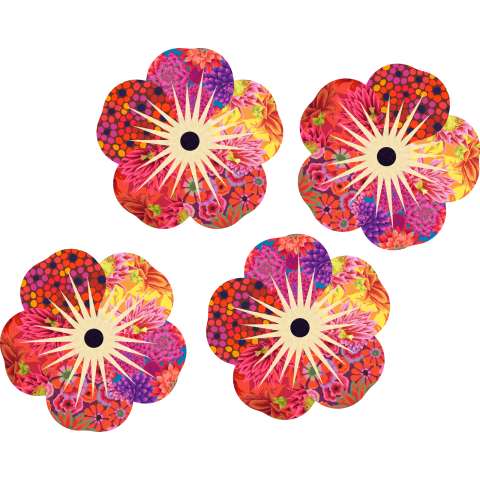 Impatiens Kaffe Collective Update This kit includes enough fabric to complete this quilt top including the binding. Fabric Only: $86.50 Kit with Replacement Papers $96.50 Kit with Pattern: $118.00