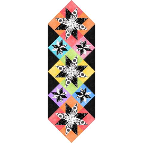 Mini Stars Table Topper in ColorStock This kit includes 3 1/4 total yards of Timeless Treasures' ColorStock fabric line. Fabric Only: $58.00 Kit with Replacement Papers: $74.00 Kit with Pattern: $90.00