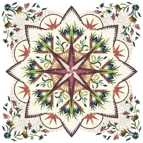 Valley Blossoms Wineberry colorway