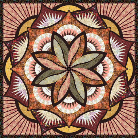 Cinnamon and Sage in Tonga Batiks Apple Basket