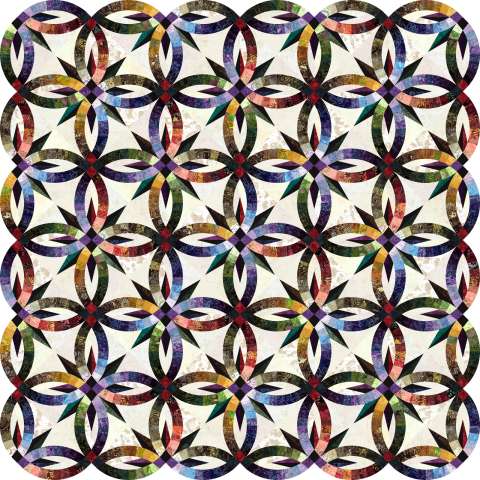 Bali Wedding Star Apple Cider Quiltworx Strip Set Tonga Batiks This kit includes the fabrics and binding to complete the quilt top. Fabric Only: $362.00 Kit with Replacement Papers: $425.00 Kit with Pattern: $456.50