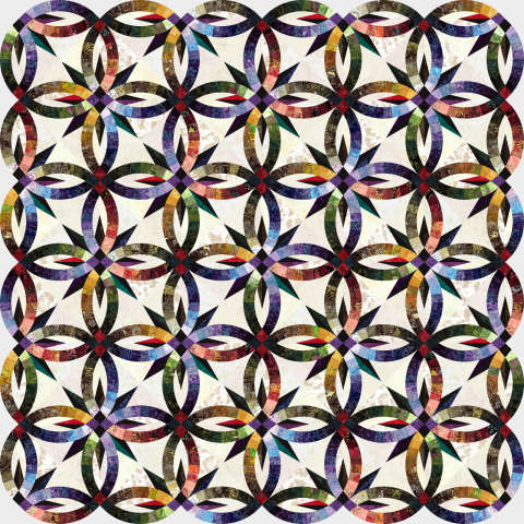 Bali Wedding Star Apple Cider Quiltworx Strip Set Tonga Batiks