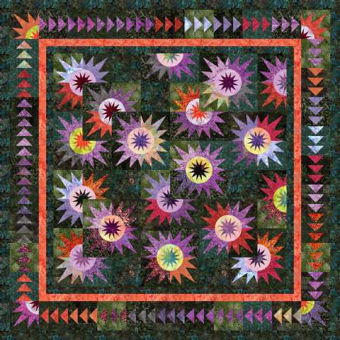 Prickly Pear in Assorted Batiks