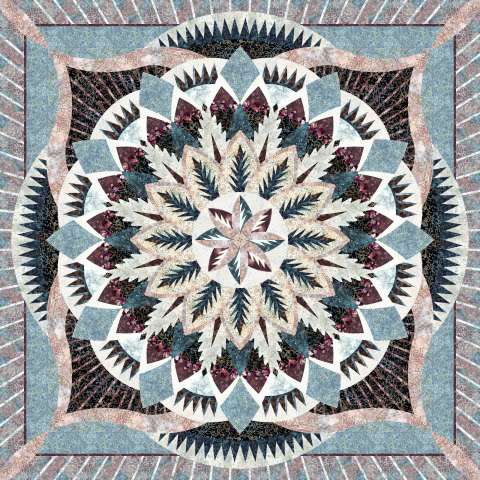 Dinner Plate Dahlia Wall: Silverberry Ridge Colorway