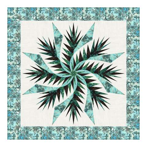 Evergreen Fern in Woodland Batiks light includes backing and binding