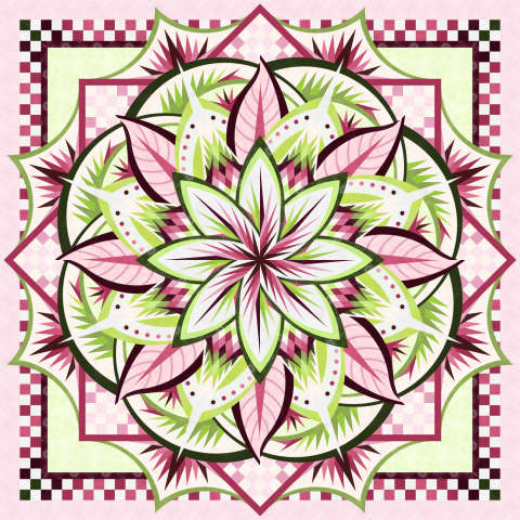 ColorStock Jungle Magnolia QUeen Pink and Green